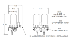 JP2A-SP desiccant air dryer system