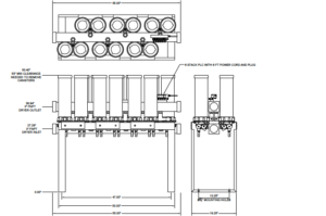 P12C-L high capacity desiccant cartridge air dryer system on stand
