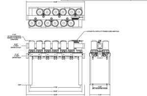 P12C desiccant cartridge air dryer system on stand
