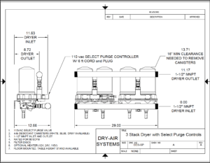 JP3B-SP desiccant air dryer system